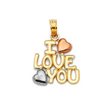 Ladies Pendant in 14K Tri-Color Gold