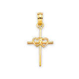 Cross Ladies Pendant in 14K Gold
