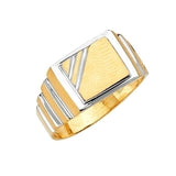 Mens Ring in 14K Two-Tone Gold