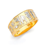 Lucky Charm Ladies Ring in 14K Two-Tone Gold