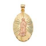 Guadalupe Ladies Pendant in 14K Two-Tone Gold