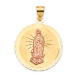 Guadalupe Ladies Pendant in 14K Two-Tone Gold