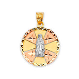 Guadalupe Pendant in 14K Tri-Color Gold