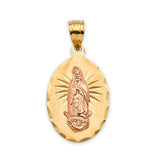 Guadalupe Ladies Pendant in 14K Two-Tone Gold