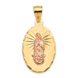 Guadalupe Ladies Pendant in 14K Two-Tone Gold