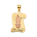 Guadalupe Ladies Pendant in 14K Two-Tone Gold