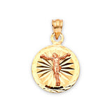 Jesucristo Ladies Pendant in 14K Two-Tone Gold