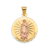 Guadalupe Ladies Pendant in 14K Two-Tone Gold