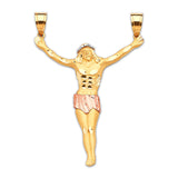 Jesucristo Pendant in 14K Tri-Color Gold