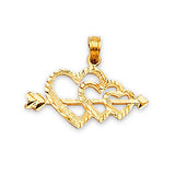 Cupid Ladies Pendant in 14K Gold