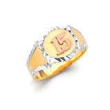 Ladies Ring in 14K Tri-Color Gold