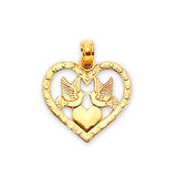 Dove Ladies Pendant in 14K Gold