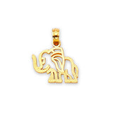 Elephant Ladies Pendant in 14K Gold