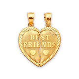 Heart Breakable Pendant in 14K Gold