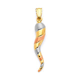 Ladies Pendant in 14K Tri-Color Gold