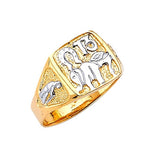 Symbols Mens Ring in 14K Two-Tone Gold