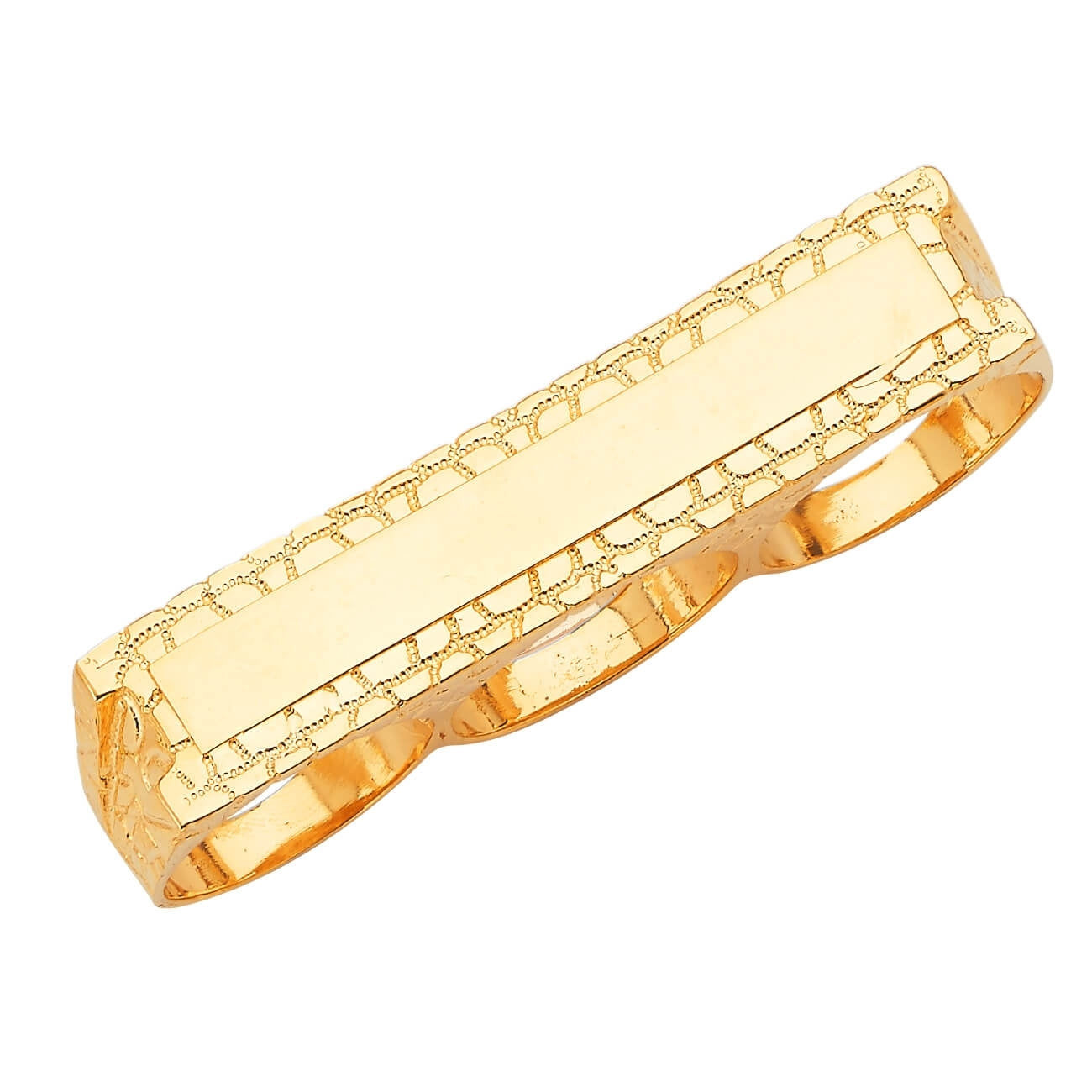 Knuckle Mens Ring in 14K Gold – Oro Club