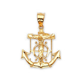 Anchor Pendant in 14K Gold