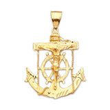 Anchor Pendant in 14K Gold