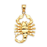 Scorpion Mens Pendant in 14K Gold