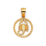 Scorpion Ladies Pendant in 14K Gold