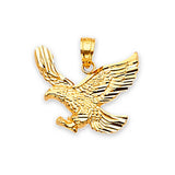 Eagle Mens Pendant in 14K Gold