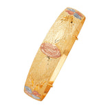 Adjustable 7"-8" Guadalupe Ladies Bangle in 14K Tri-Color Gold