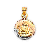 Angel Ladies Pendant in 14K Tri-Color Gold