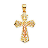 Crucifix Pendant in 14K Two-Tone Gold