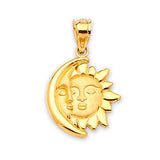 Sun Ladies Pendant in 14K Gold