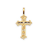 Cross Ladies Pendant in 14K Gold