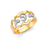 Dolphin Ladies Ring in 14K Two-Tone Gold