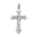 Crucifix Pendant in 14K White Gold
