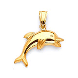 Dolphin Ladies Pendant in 14K Gold
