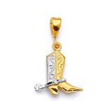 Shoe Pendant in 14K Two-Tone Gold