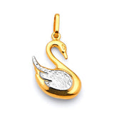 Bird Ladies Pendant in 14K Two-Tone Gold