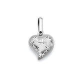 Heart Ladies Pendant in 14K White Gold