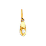 Shoe Ladies Pendant in 14K Two-Tone Gold