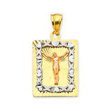Jesucristo Pendant in 14K Tri-Color Gold