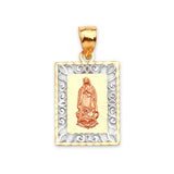 Guadalupe Pendant in 14K Tri-Color Gold