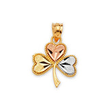 Symbols Ladies Pendant in 14K Tri-Color Gold