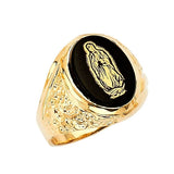 Onyx Guadalupe Mens Ring in 14K Gold