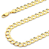 Solid Cuban Chain in 14K Gold