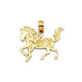 Horse Ladies Pendant in 14K Gold