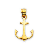 Anchor Pendant in 14K Gold