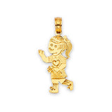 Girls Pendant in 14K Gold