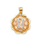 Guadalupe Pendant in 14K Tri-Color Gold