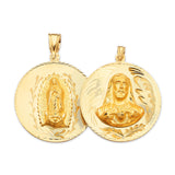 Guadalupe Double-Sided Pendant in 14K Gold