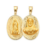 Guadalupe Double-Sided Pendant in 14K Gold