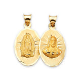 Guadalupe Double-Sided Pendant in 14K Gold